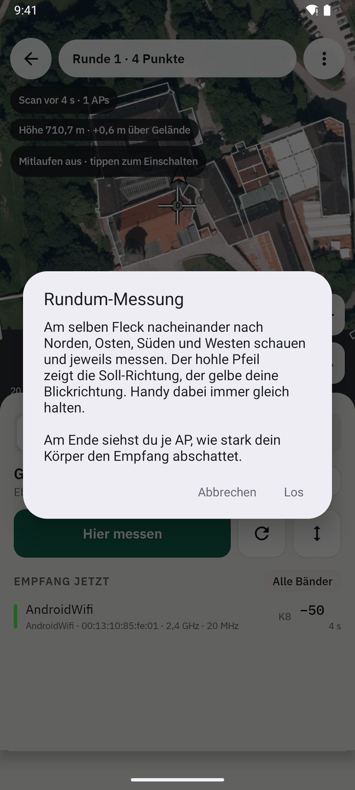 Start der Rundum-Messung